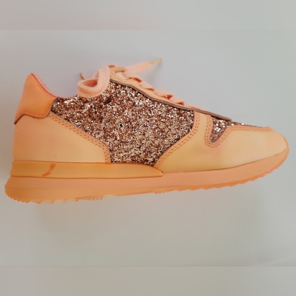 NWOT Vintage Havana Ladies Splendid Glitter Lace Up Leather Sneakers - Picture 7 of 11